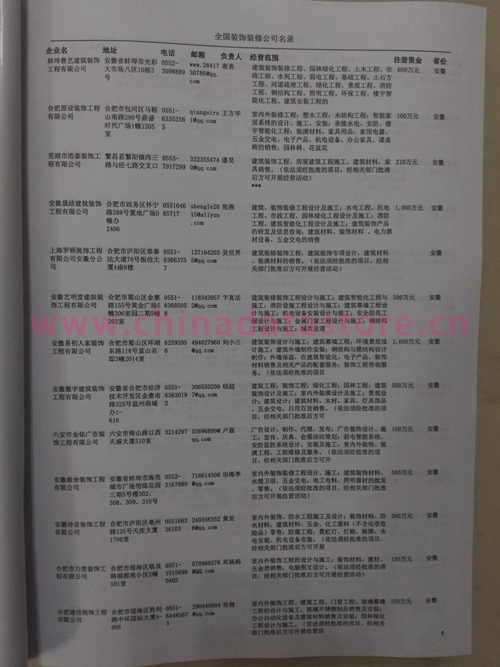 中國裝飾裝修企業(yè)黃頁可開展精準(zhǔn)營銷，電話營銷、郵件營銷、傳真營銷等等多管齊下，圓您銷售冠軍夢