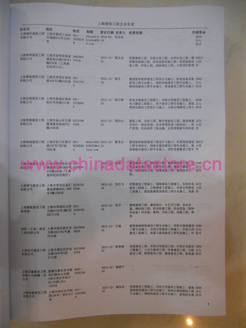 上海建筑工程企業(yè)黃頁(yè)收錄了最新的上海建筑工程企業(yè)名單，具有極高的營(yíng)銷價(jià)值，實(shí)實(shí)在在提高銷售業(yè)績(jī)